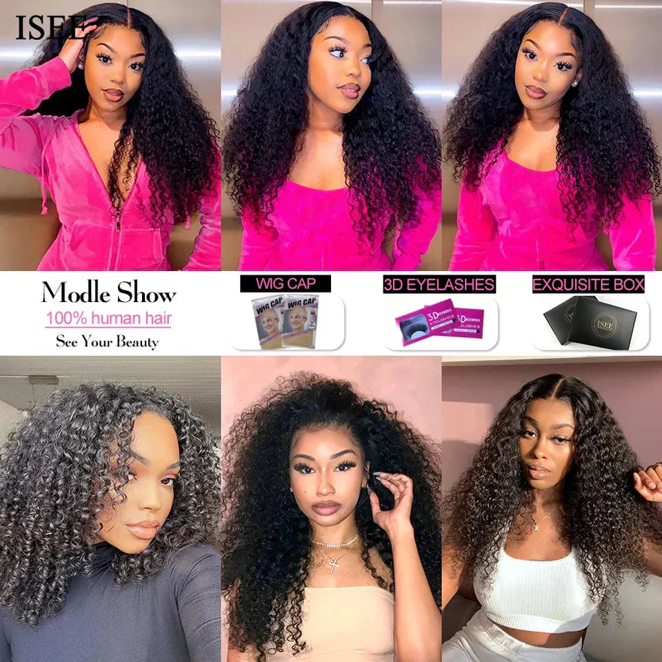 ISEE HAIR Mongolian Kinky Curly Hair Bundles 100%