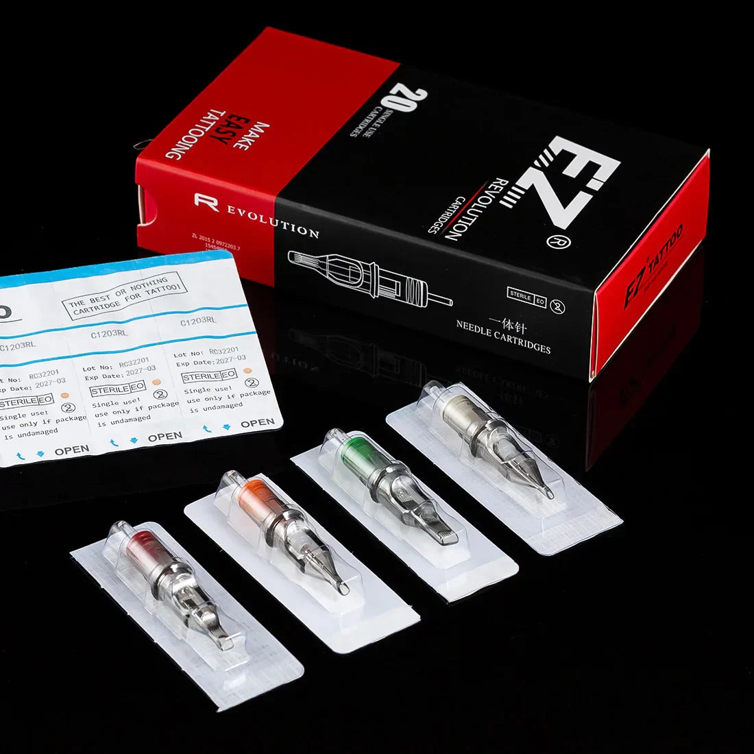 EZ Tattoo Needles Revolution Cartridge Curved Magnum #12