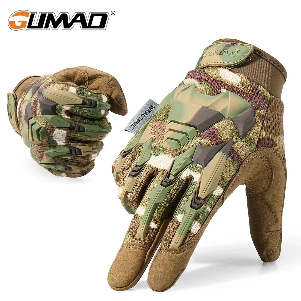 Multicam Tactical Gloves Men Outdoor Hunting Hiking Climbing