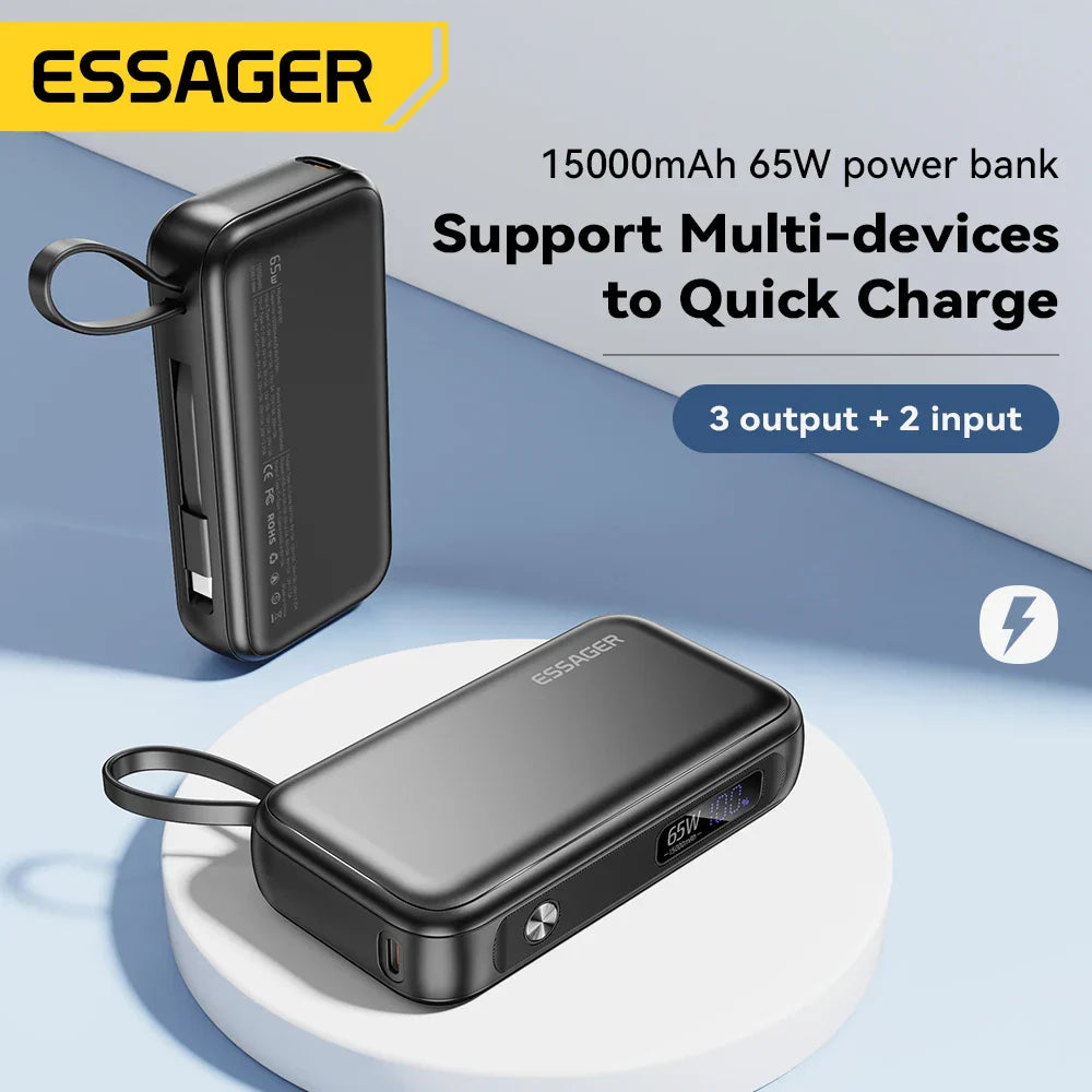 Essager Power Bank 15000mAh Portable Charger Powerbank PD