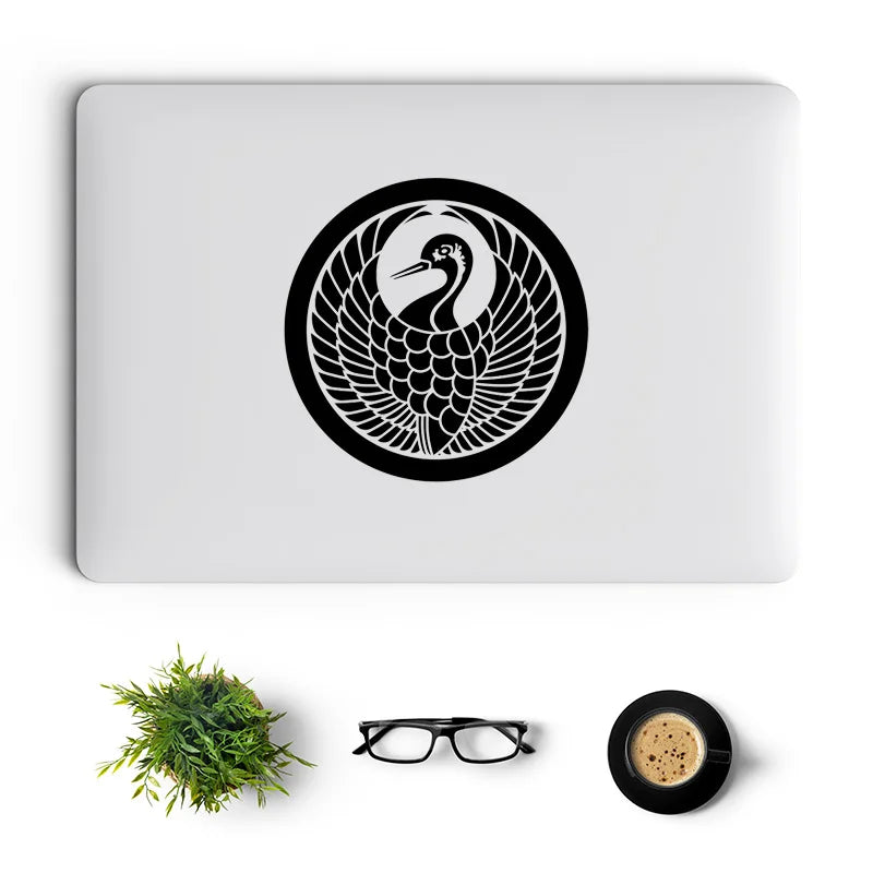 Japan Samurai Emblem Vinyl Laptop Sticker for Macbook
