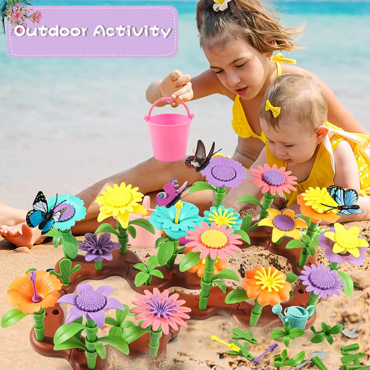 Flower Garden Building Toys Girls Stacking Game Toddlers