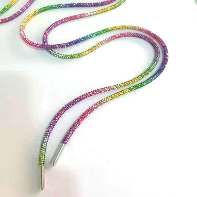 1Pcs Women Rhinestone Shoelaces Diamond Shoe Lace Sneakers
