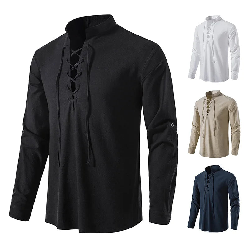 2023 mens new Amazon mens cotton and linen