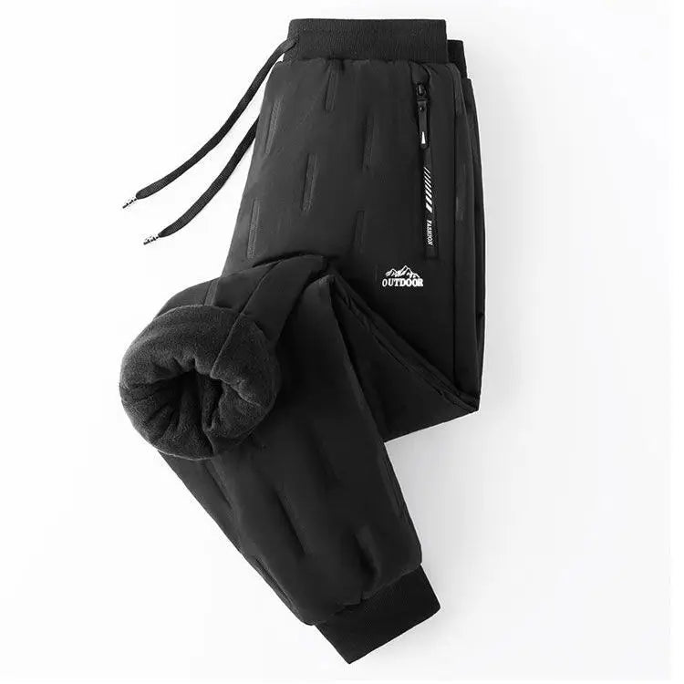 New Winter Pants Men Brushed Windproof Padded Warm