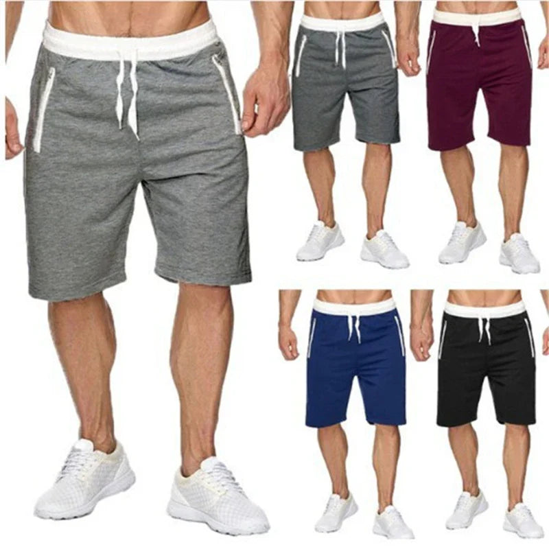 Plus S-3XL Men Run Shorts Patchwork Training Shorts