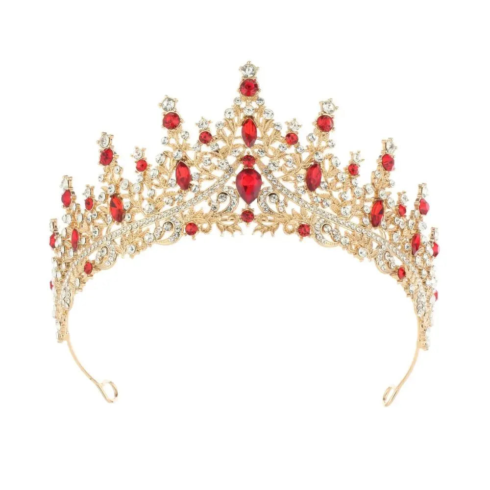 Vintage Queen Crown Durable Gorgeous Baroque Crystal Headbands