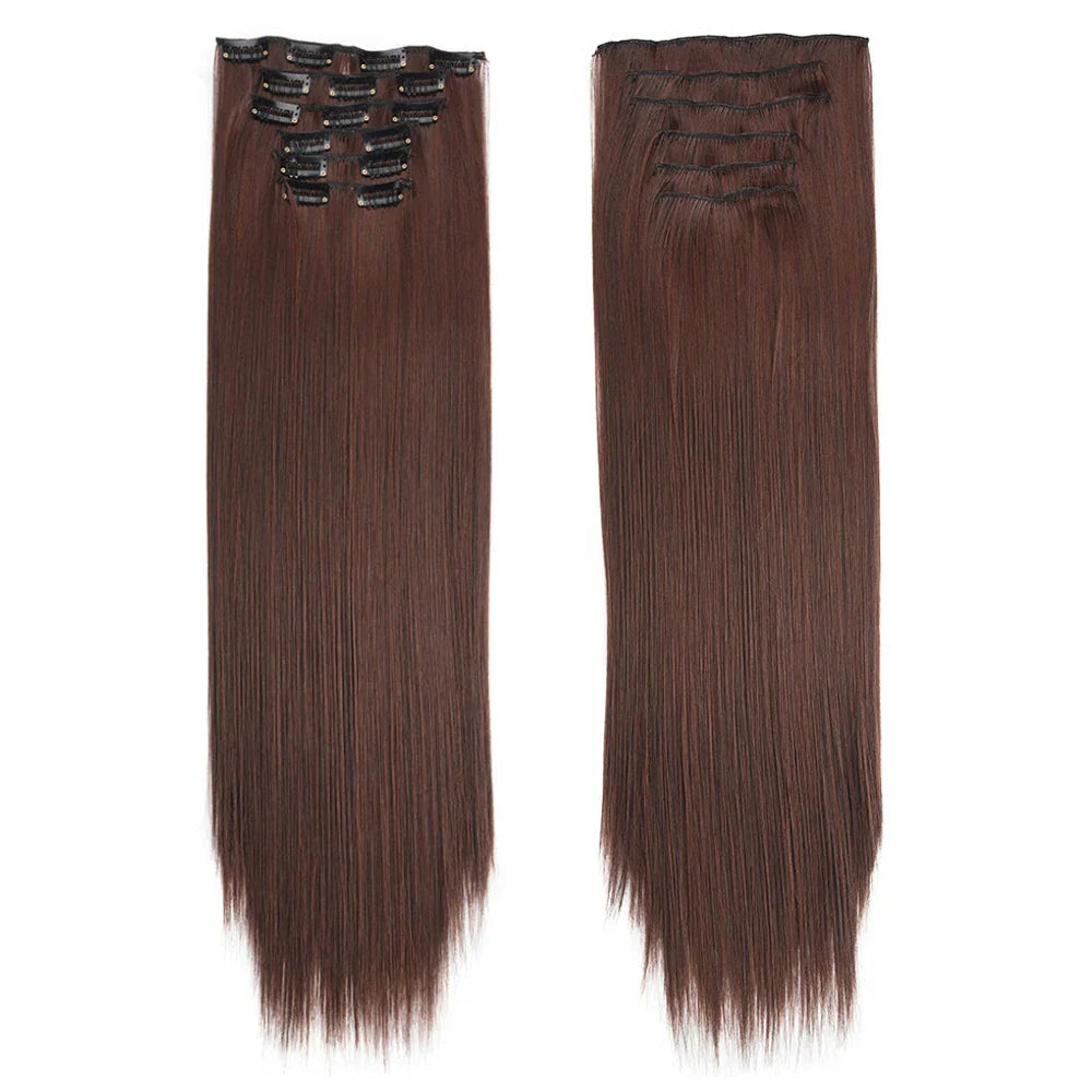 Synthetic Clip in Hair Extensions 6 Pcs/Set 16