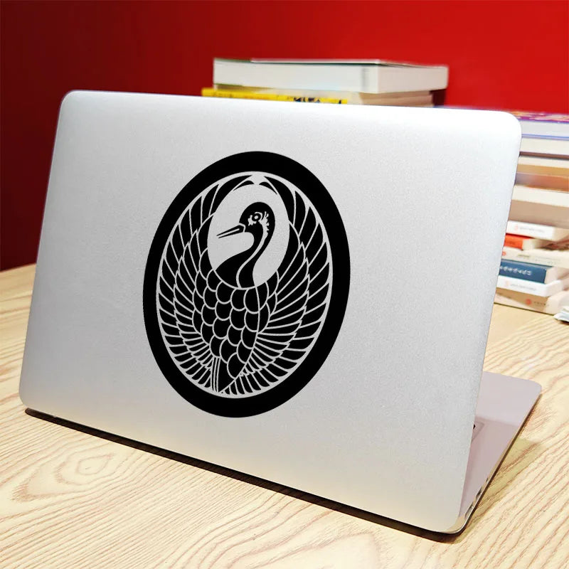 Japan Samurai Emblem Vinyl Laptop Sticker for Macbook
