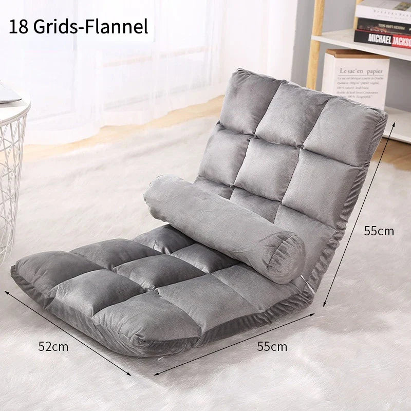 Portable Floor Chair Legless Tatami Chair with Back