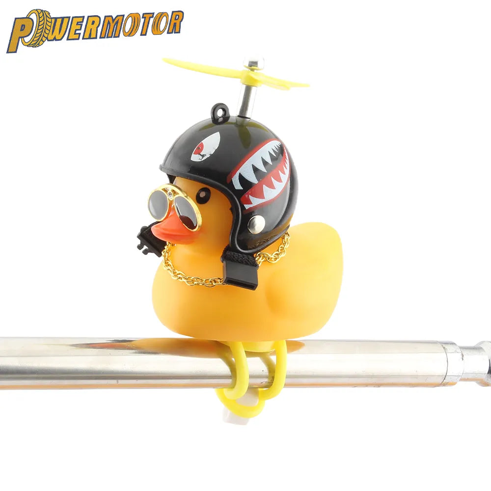 Motorcycle Accessories Cute Duck with Propeller Helmet Broken