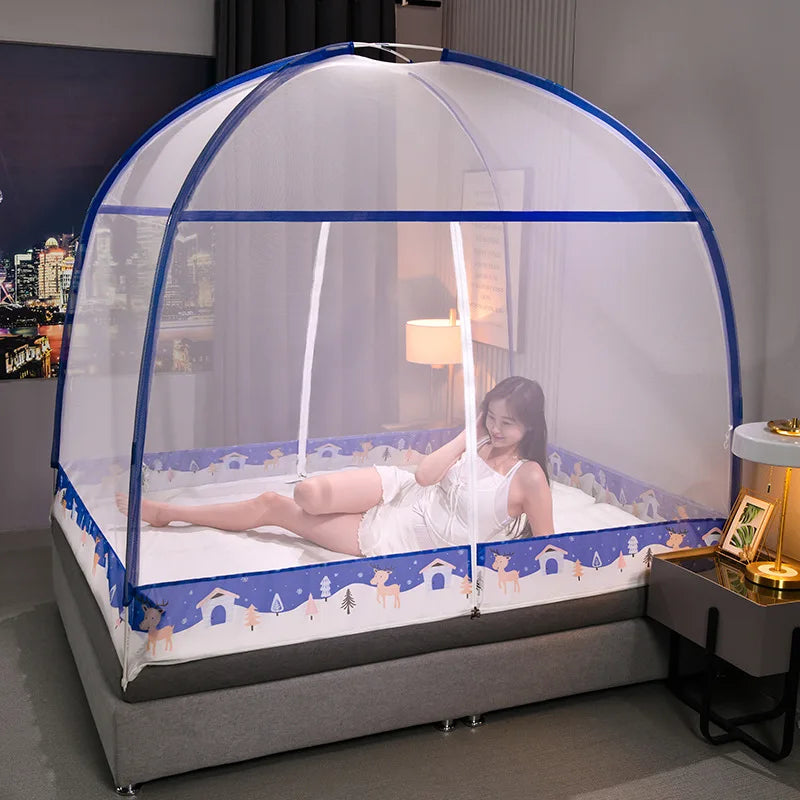 Installation Free Yurt Mosquito Net Household Densified Single