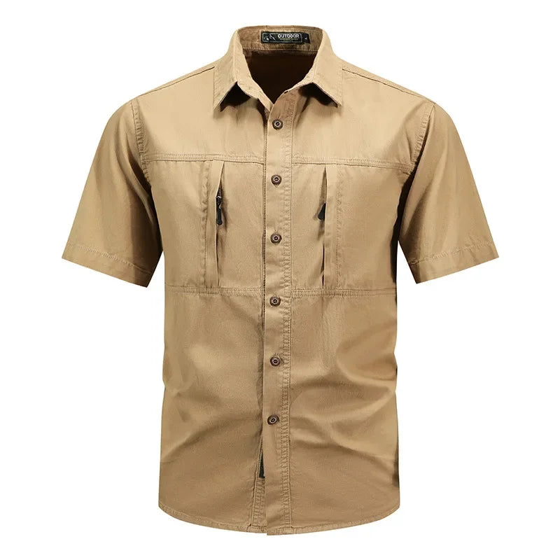 Men's Tactical Short-sleeved Shirt Summer New Outdoor Multi-pocket