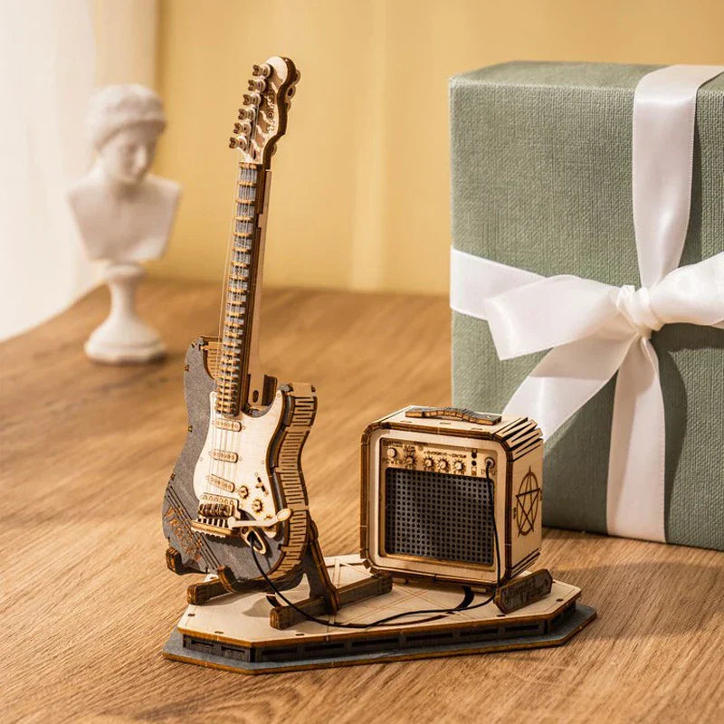 Robotime ROKR Electric Guitar Model Gift Kids Assembly