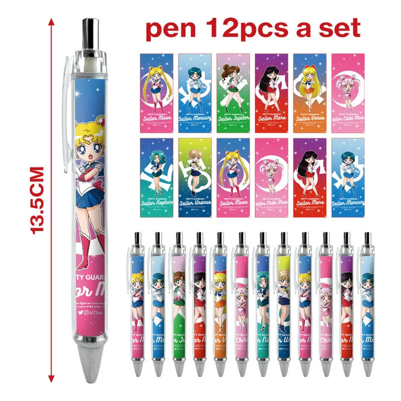 12pcs Anime Figure Sailor Moon Kawaii Cartoon Peripheral
