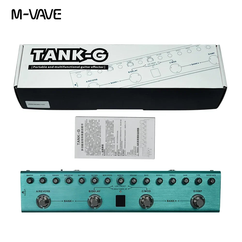 M-vave Tank-G Guitar Multi-Effects Pedal 36 Presets,9 Preamp