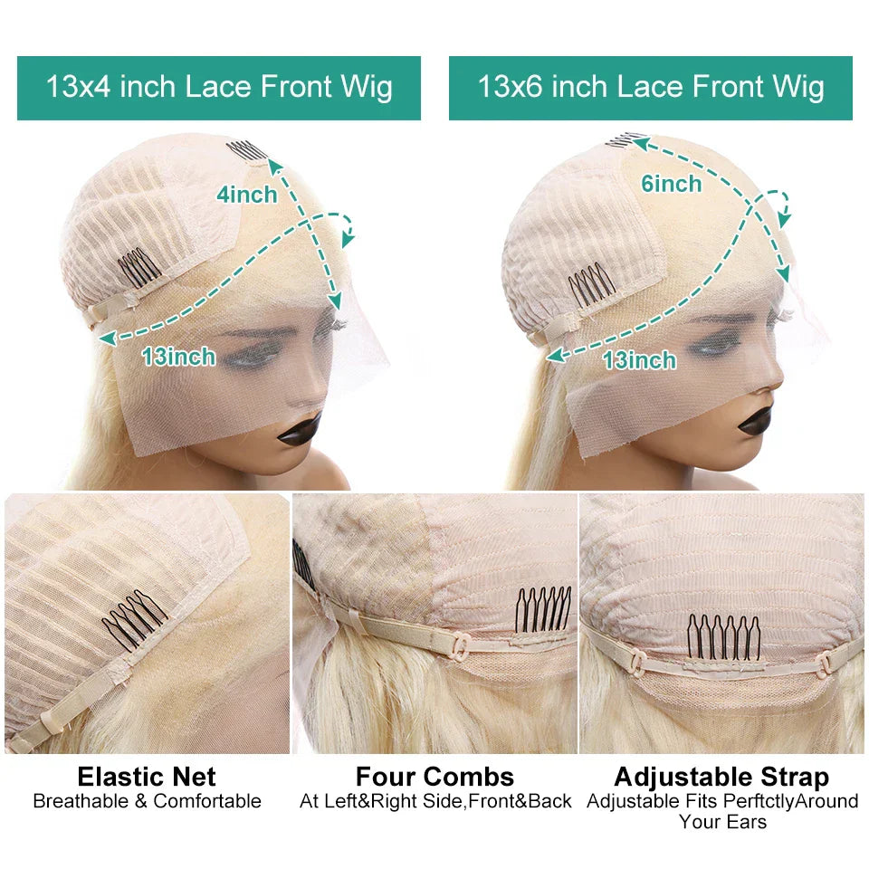 613 Lace Frontal Wig 13x6 Honey Blonde Body