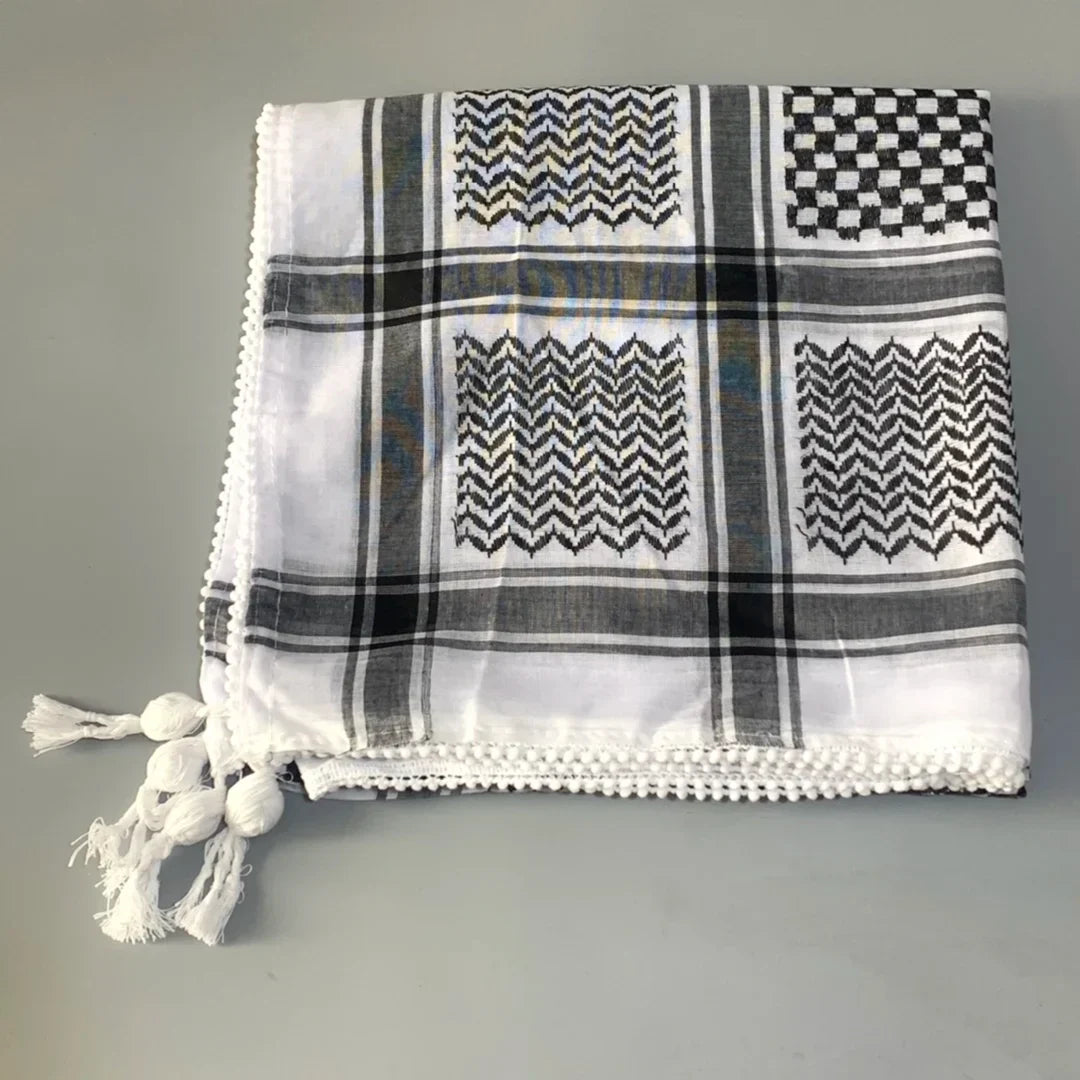 New 125cm Colorful Plaid Muslim Hijab Tactical Desert