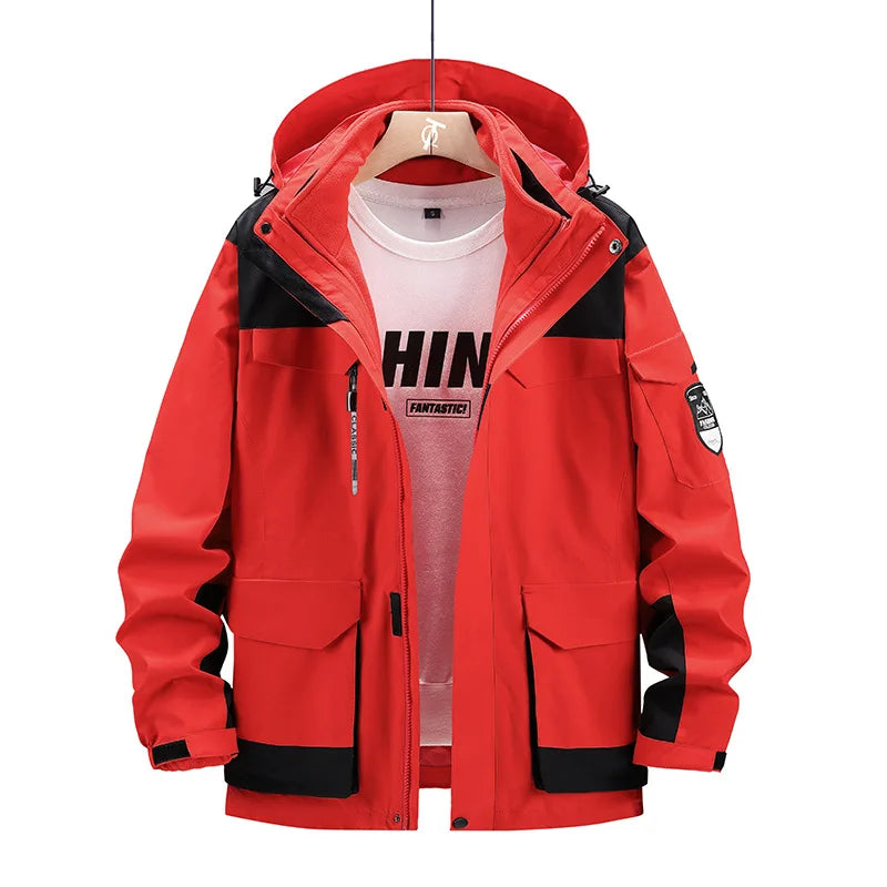 Plus Size 8xl Outdoor Waterproof Men's Two-pieces Sets