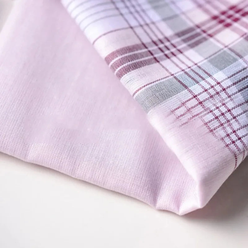 Lot Square Plaid Stripe Handkerchiefs Men Classic Vintage