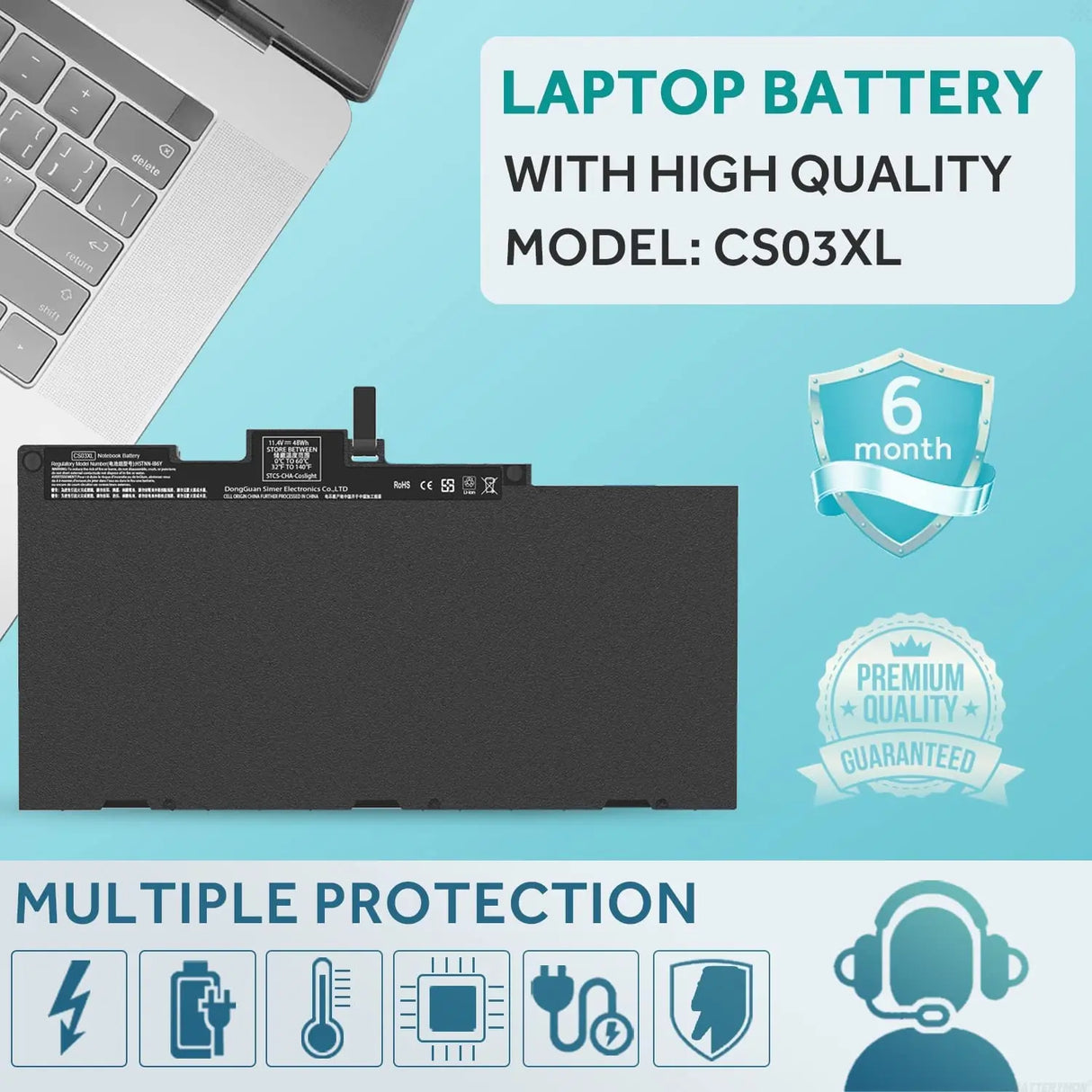 CS03XL Battery for HP Elitebook 840 848 850