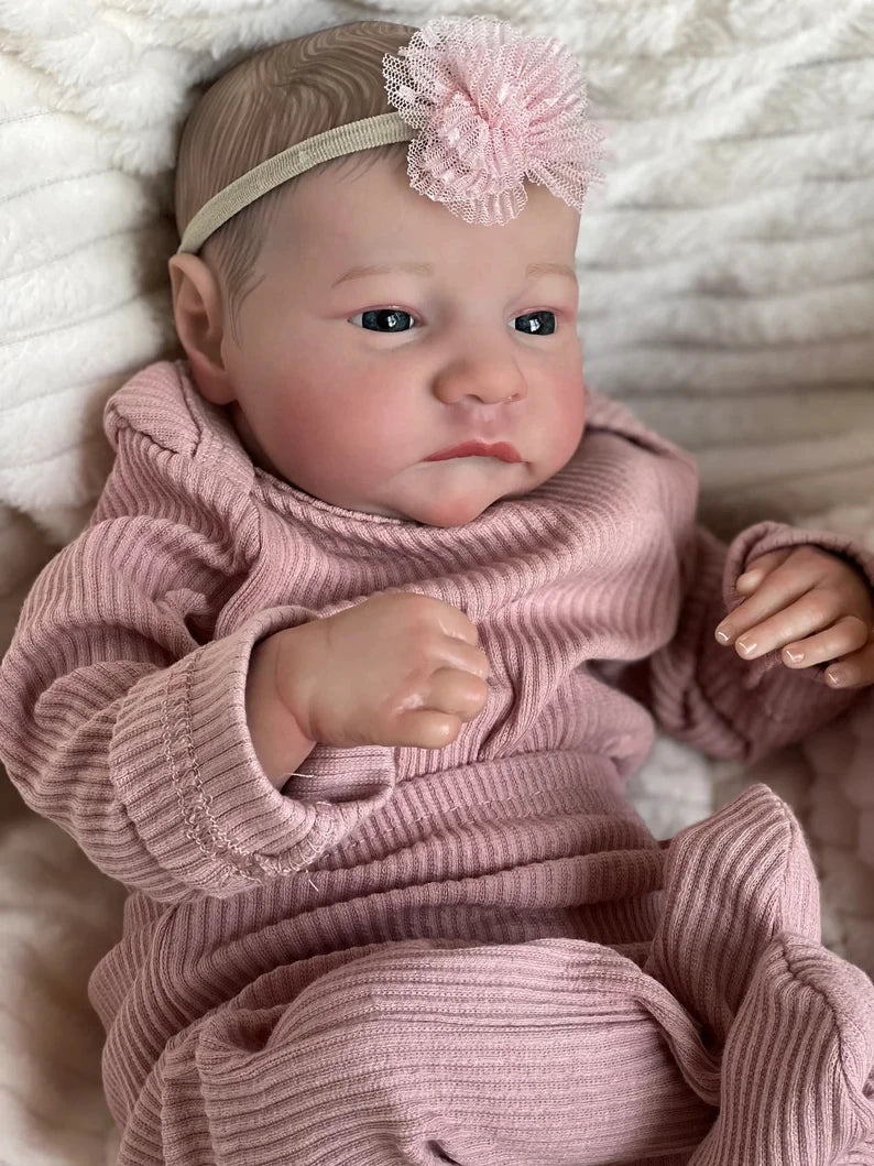 NPK19inch Awake Reborn Baby Doll Already Painted Finished