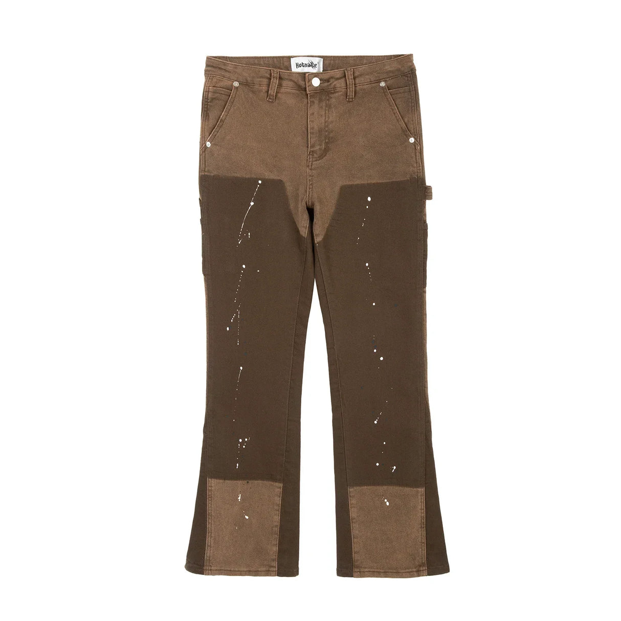 High Street Spliced Speckled Ink Micro Flare Pants