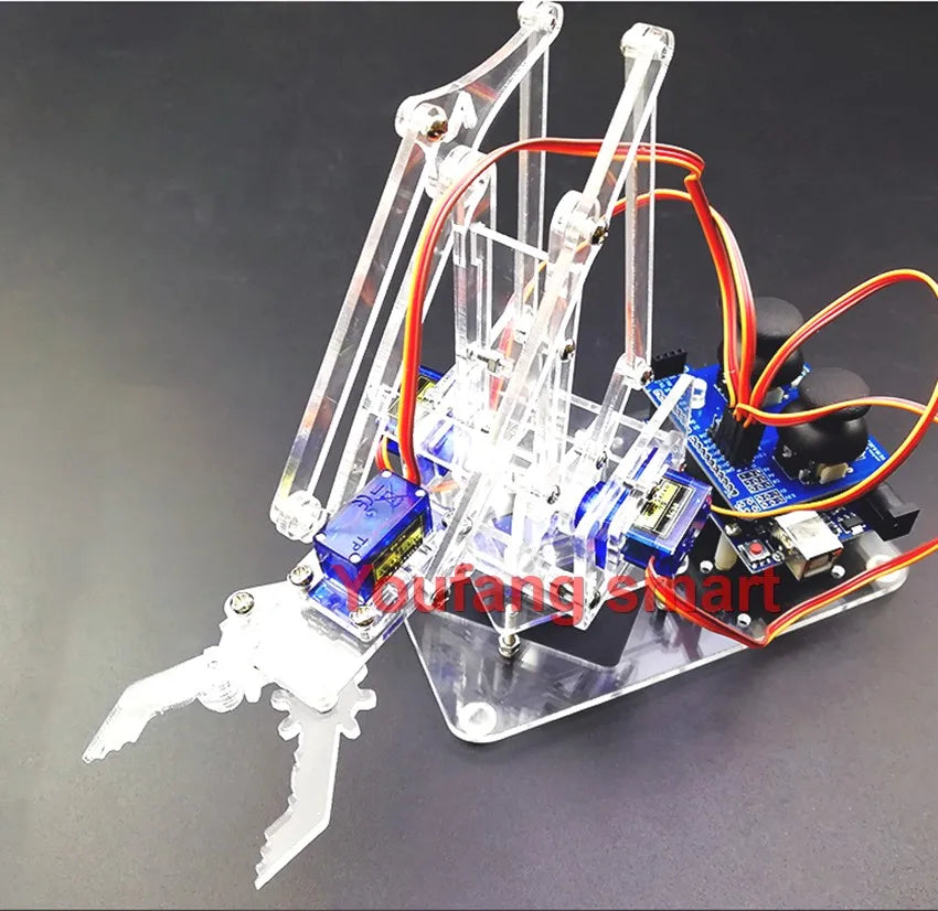 SG90 4 DOF Unassembly Acrylic Mechanical Arm Bracket