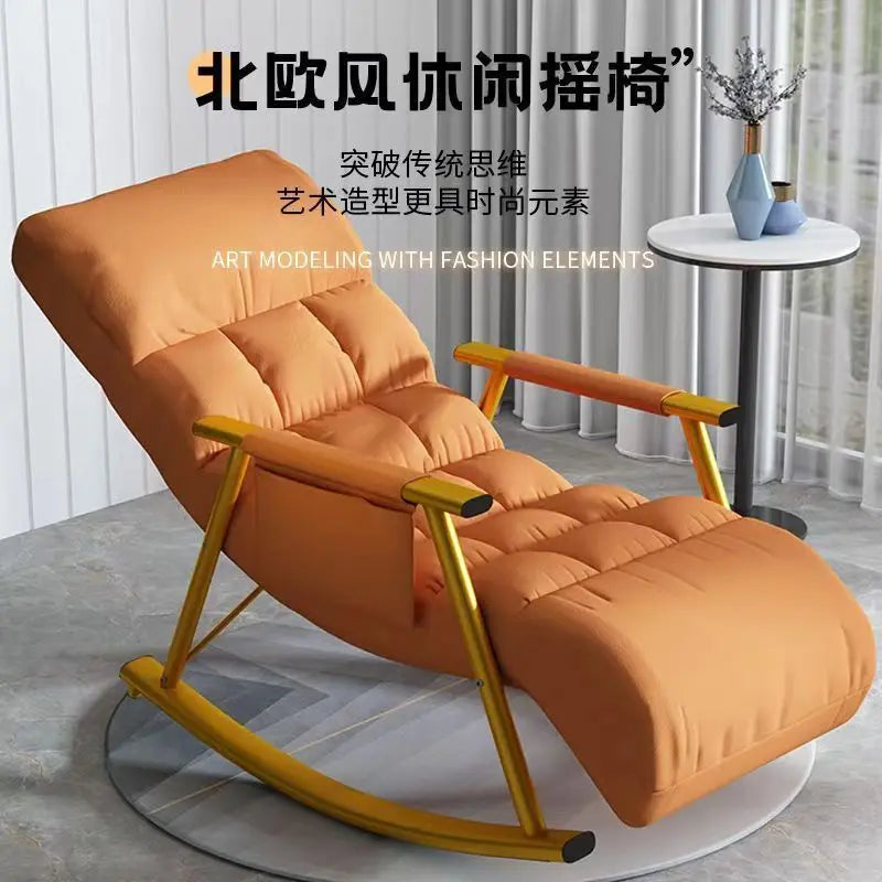 Nordic Rocking Chair, Deck Chair Lazy Household BalconyAdult
