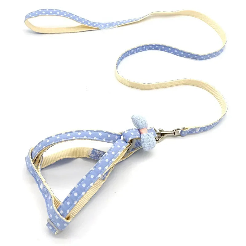 Dog Harness with 1.2m Traction Leash Adjustable Collars