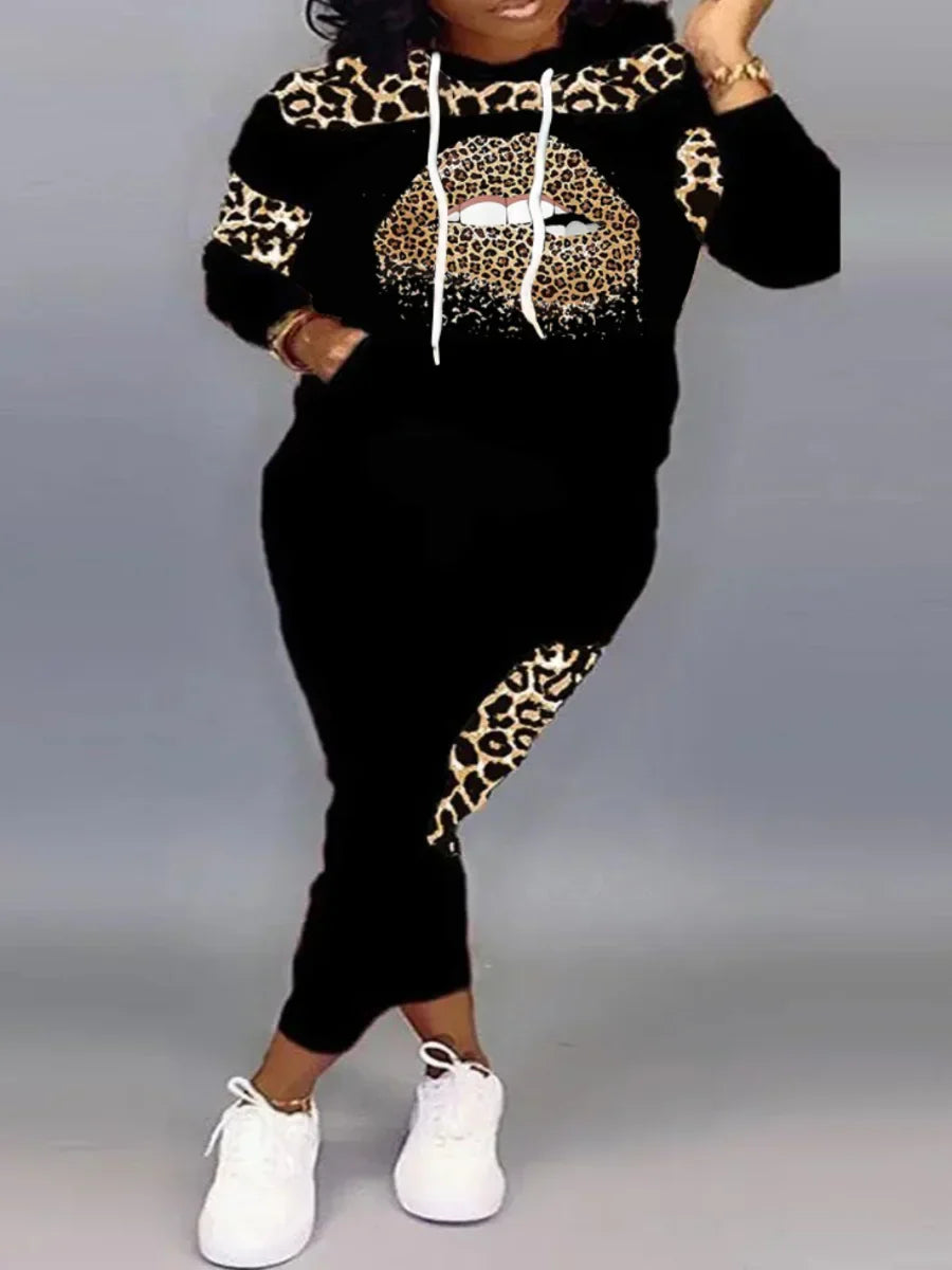 LW Plus Size Pattern Animal Print Twopiece Pants