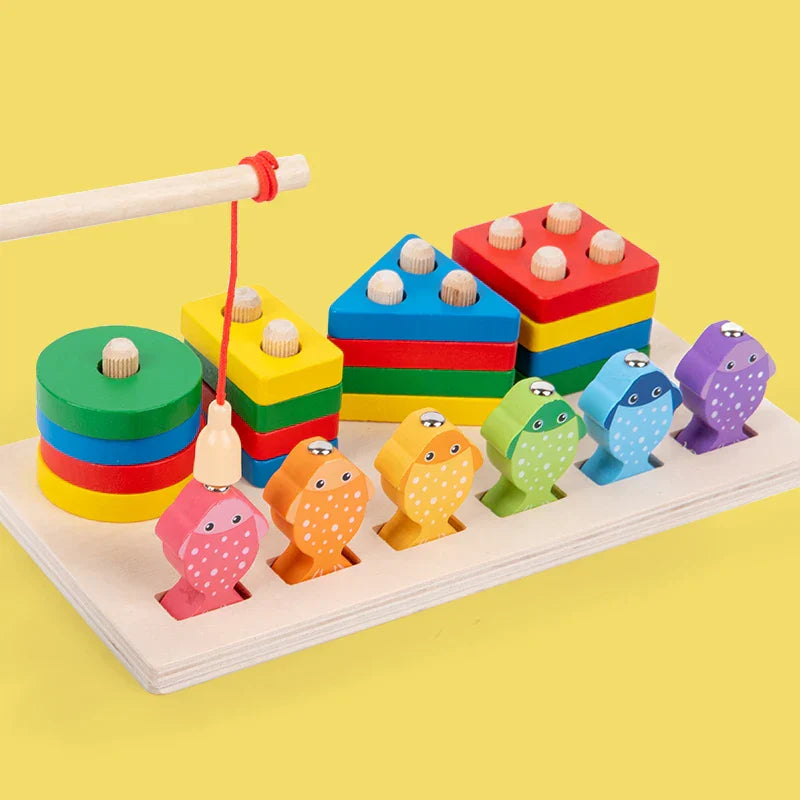 in Montessori Baby Developmental Toys Shape Sorting Puzzle