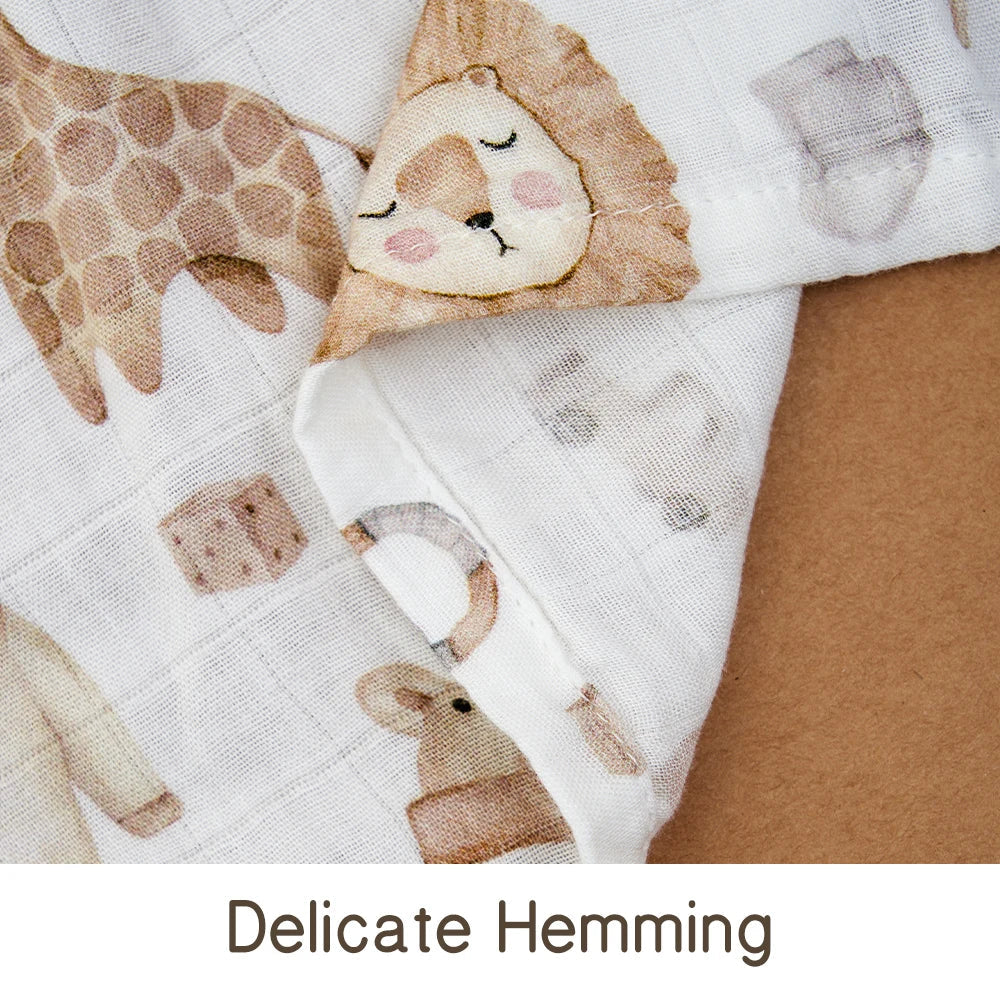 Elinfant Digital Print Muslin Swaddle Blanket Bamboo Cotton