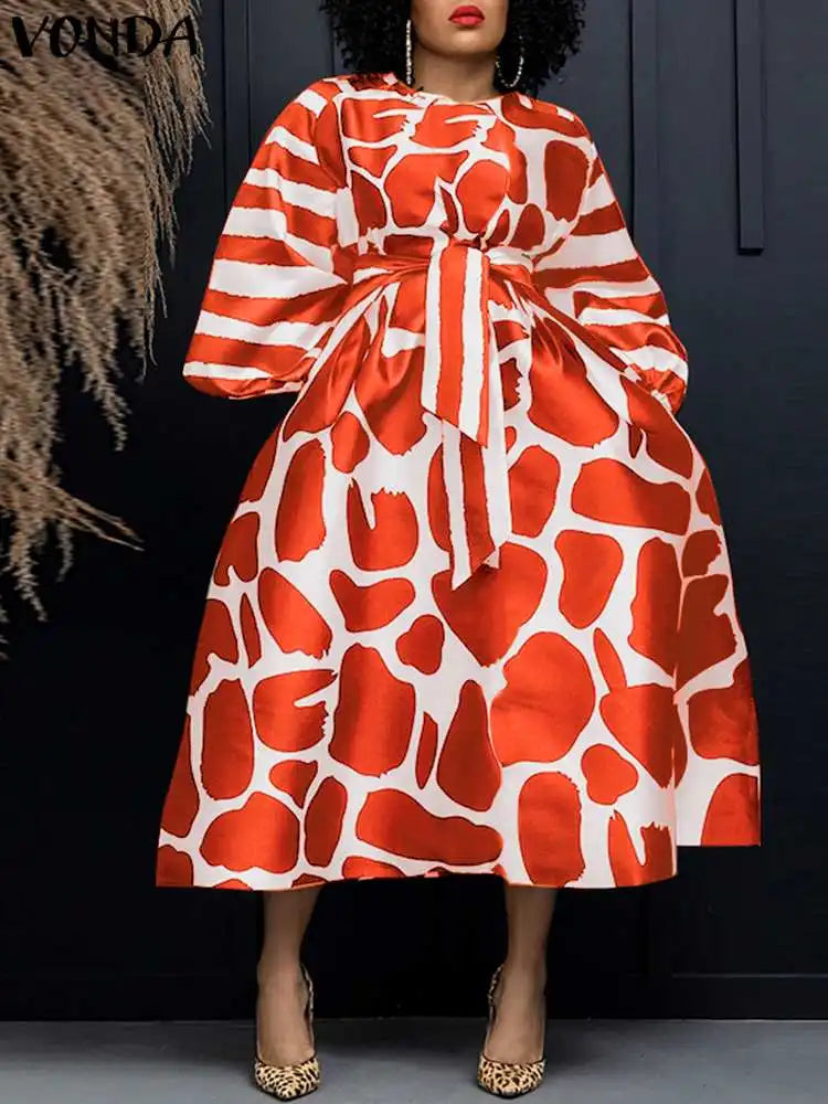 Plus Size 5XL VONDA Women Elegant Party Dress