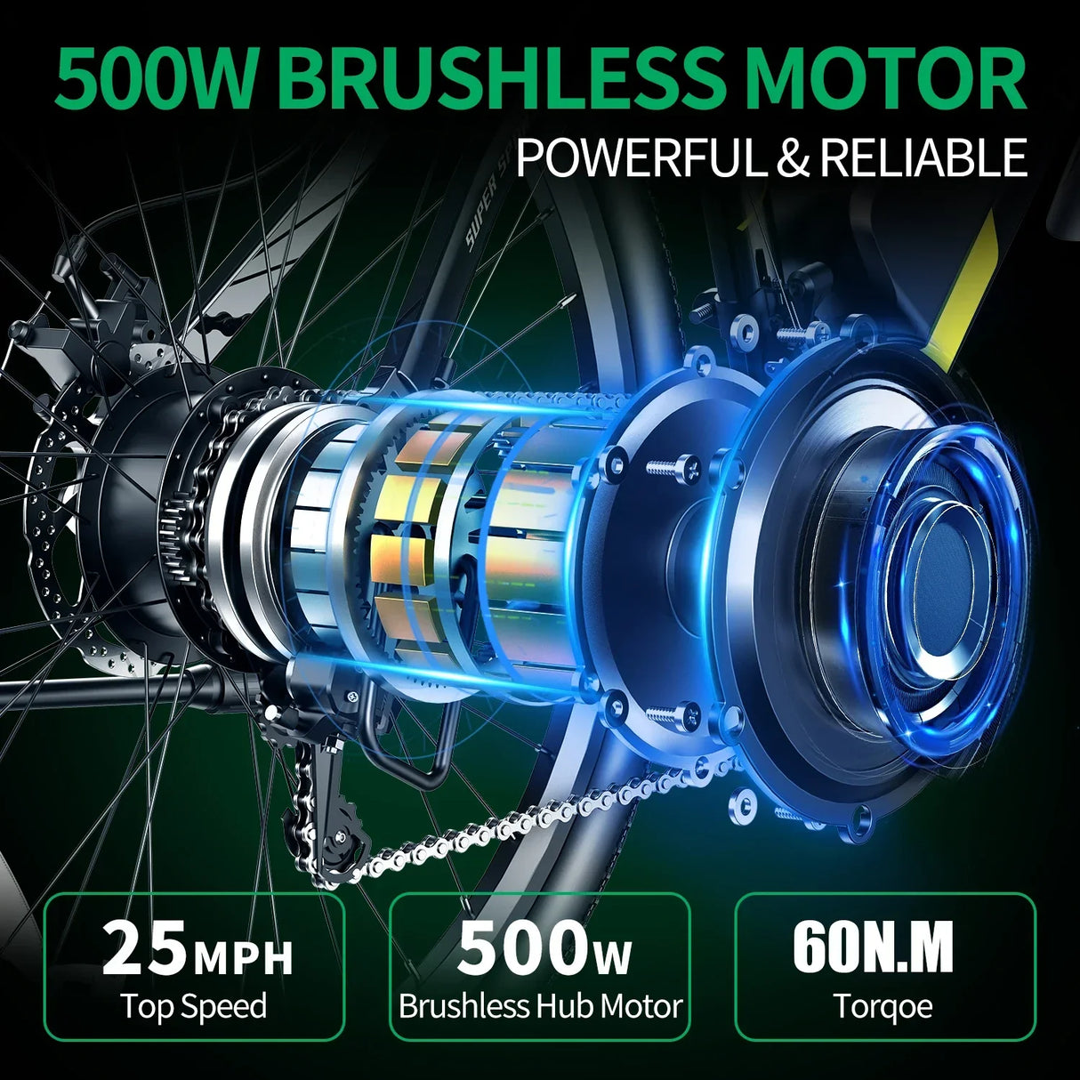 ZPW S26 500W EBike 48V 20AH 26 Inch
