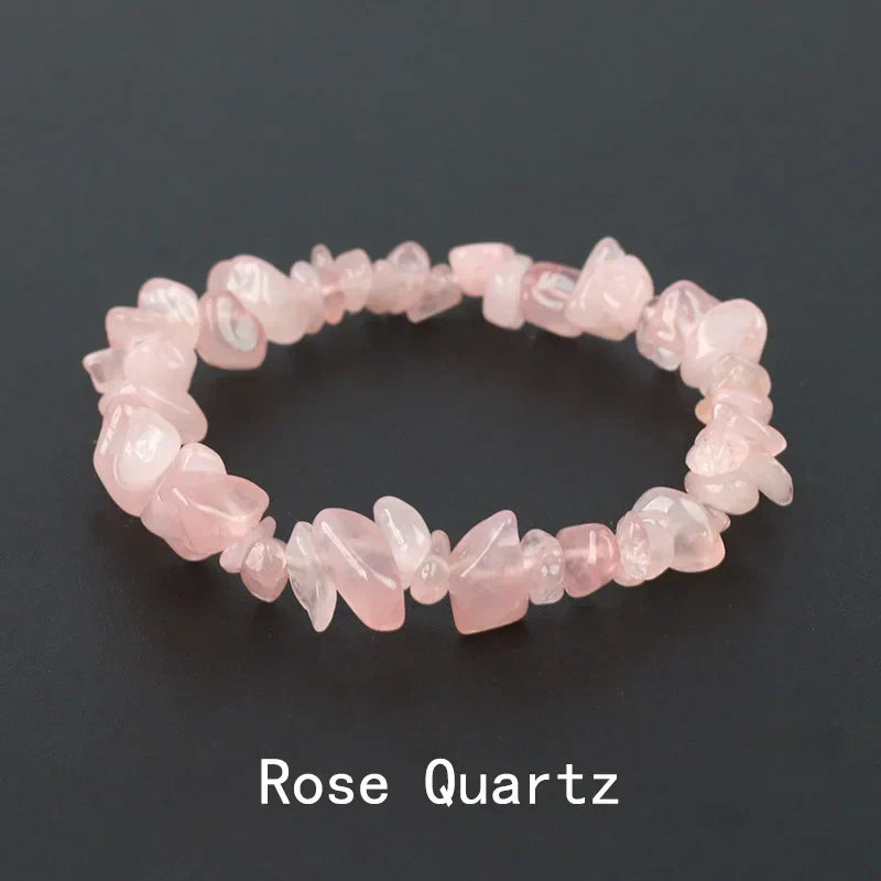 Natural Crystal Gemstone Irregular Energy Stone Bracelet Beads
