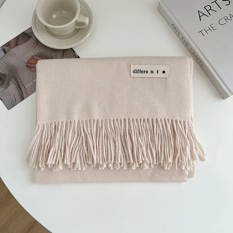 Luxury Brand Wool Scarf For Women Men Solid