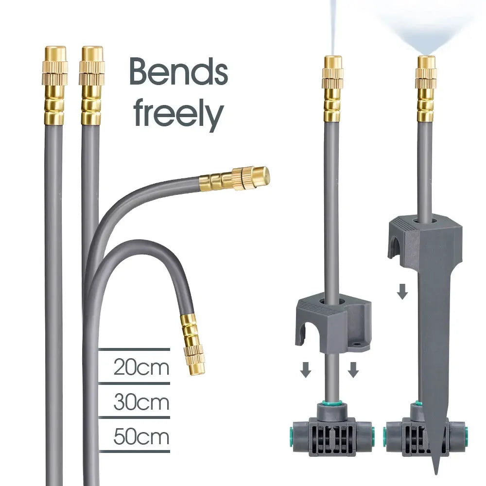 60W Self-Priming Pressurize Pump Mist Nozzle Watering System