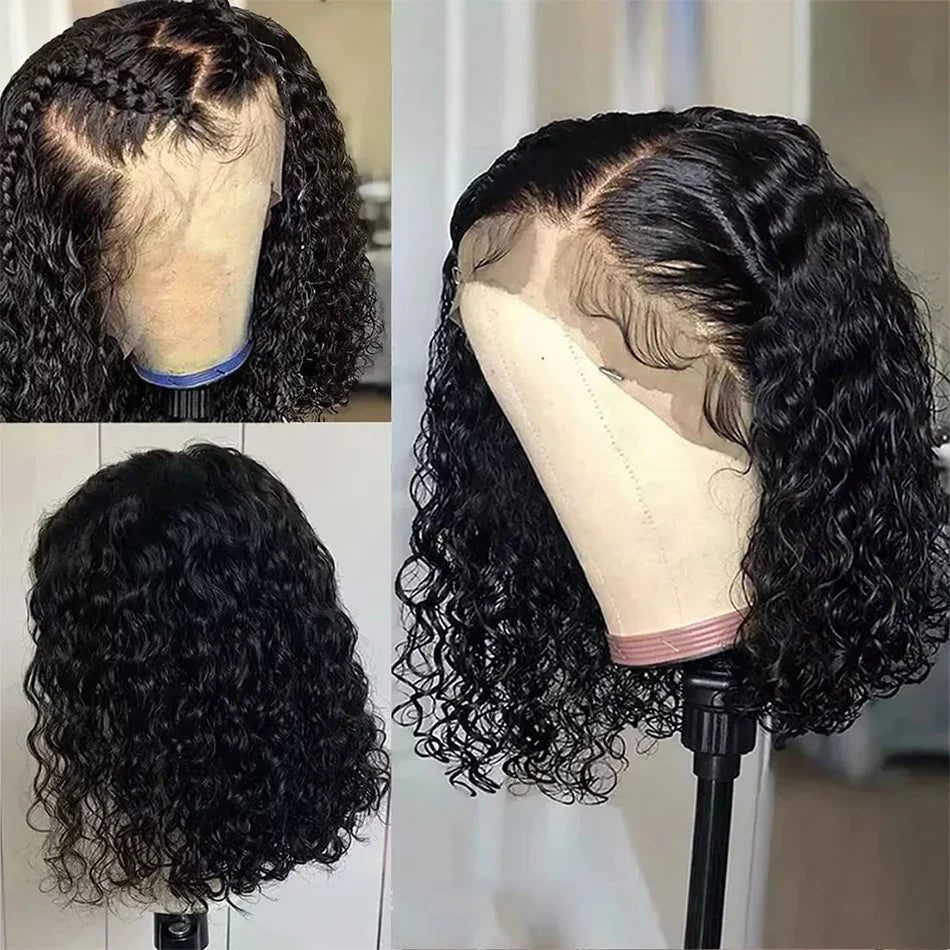 13x4 Deep Wave Lace Front Bob Wig 180