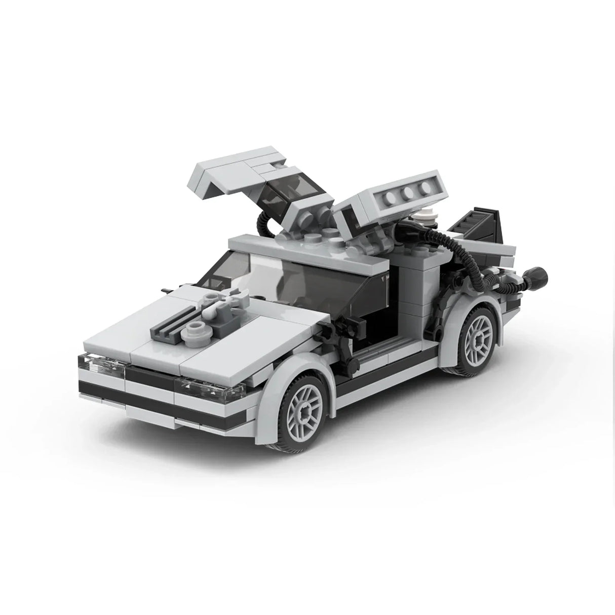 BuildMoc Back Future Super Car Building Blocks High-Tech