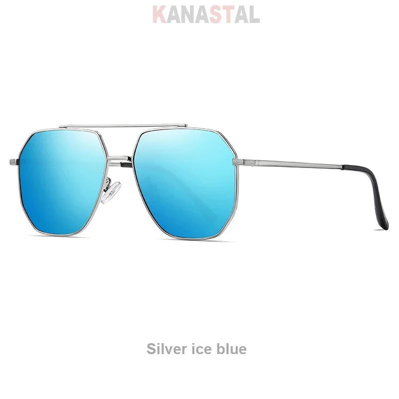 Men's Polarized Sunglasses UV400 TR Metal Colorful Square