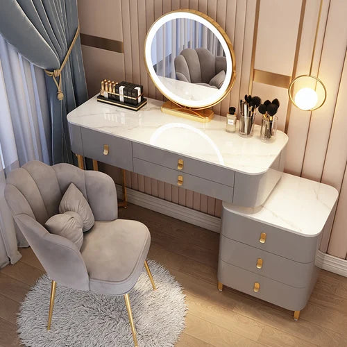 Luxury Nordic Dressing Table Organizers Storage Girls Makeup