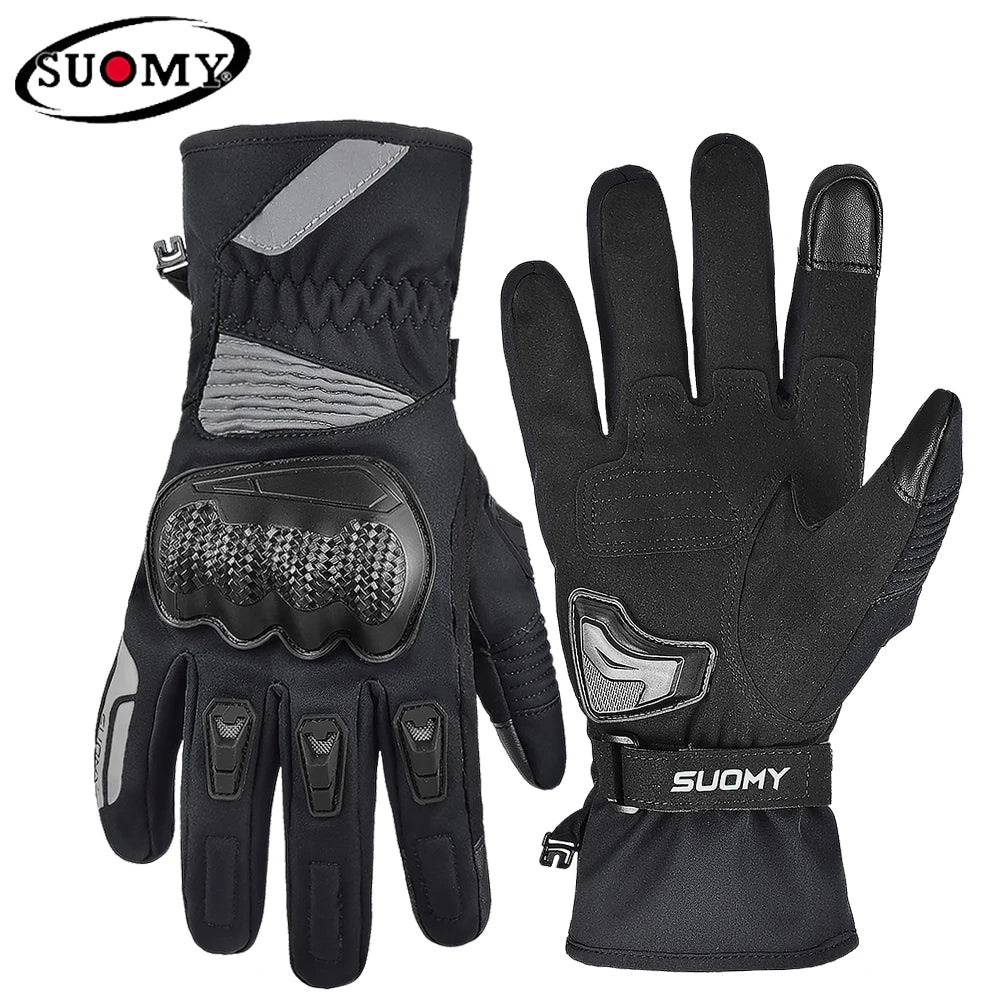 Suomy Motorcycle Gloves Winter Men Waterproof Moto Gloves Snowmobile Gloves Touch Screen Motorbike Riding Protective Gear