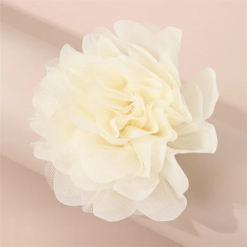 Brooch New Red Bridal Brooches Big Flower Women's