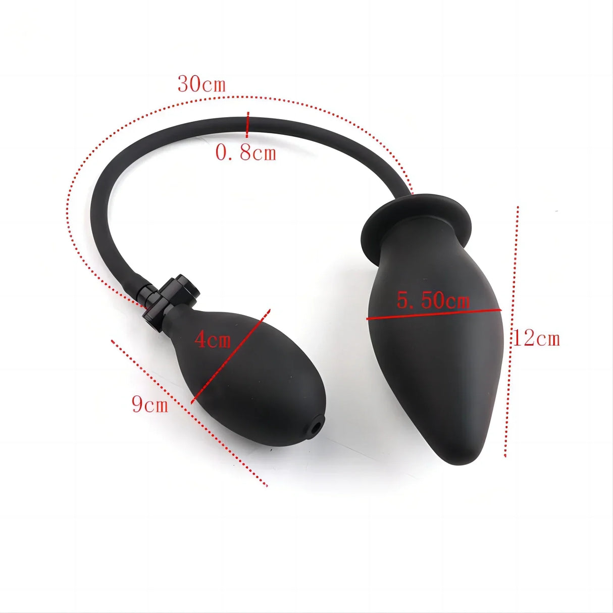 Inflatable Anal Plug Expandable Dildo Pump Butt Plug