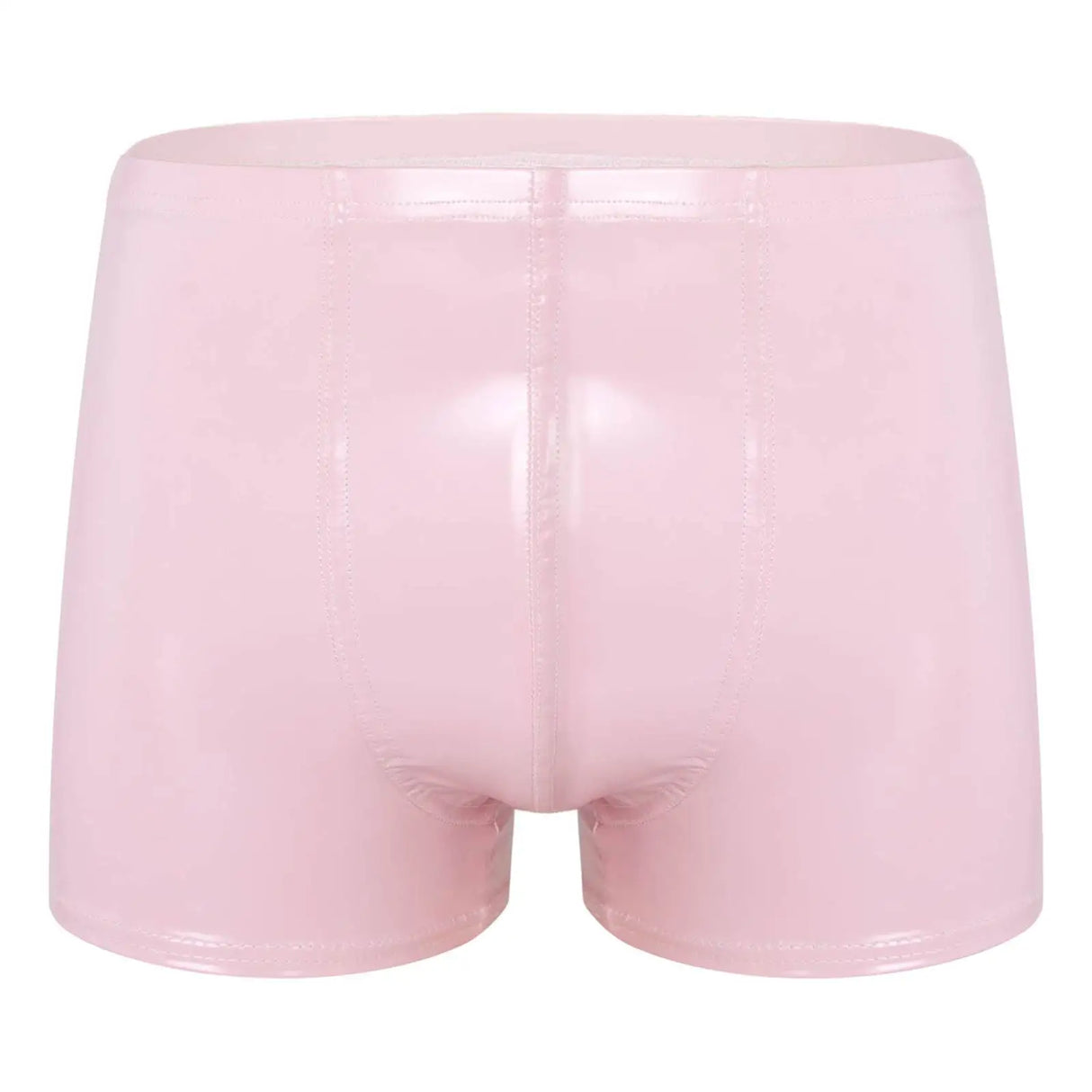 Mens Patent Leather Shorts Dance Performance Clubwear Wet