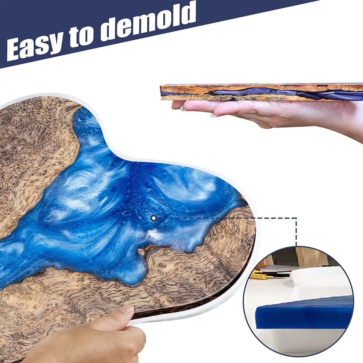 Irregular Shape Pendulum Ornament River Table Silicone Mold