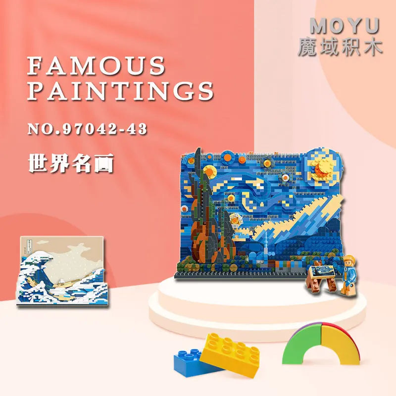 Creative Art Van Gogh Paintings Starry Night MOC