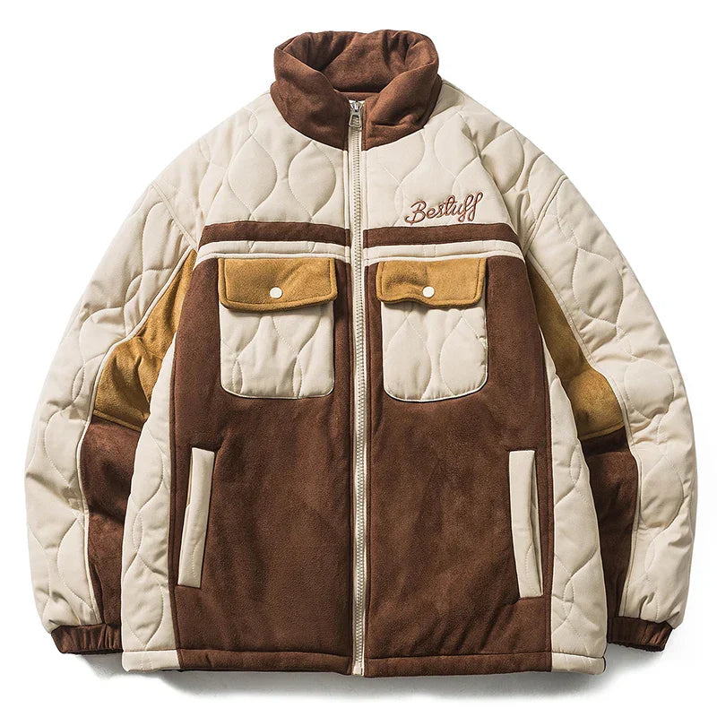 Winter Oversize Pocket Cargo Jacket Men Clothing Zip