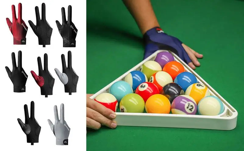 1pcs Polyester Spandex Snooker Billiard Cue Glove Pool